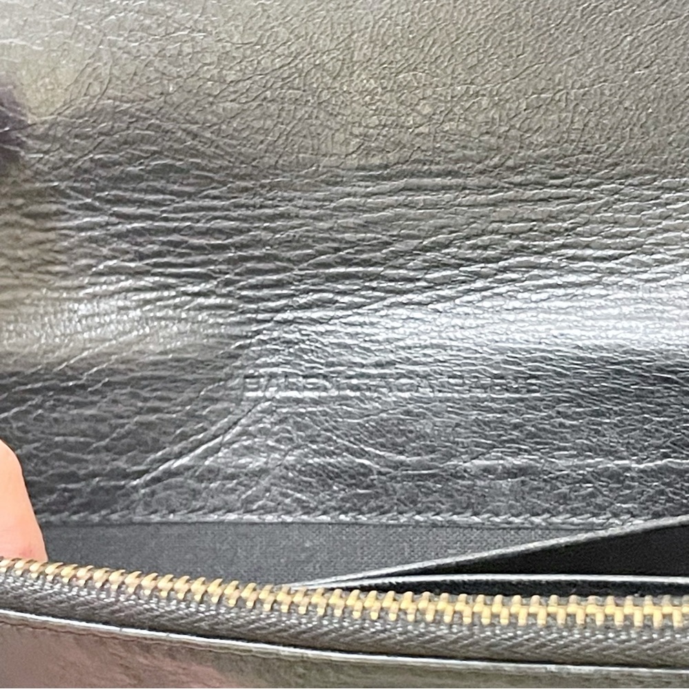 Balenciaga black leather city long snap wallet - Picture 12 of 13